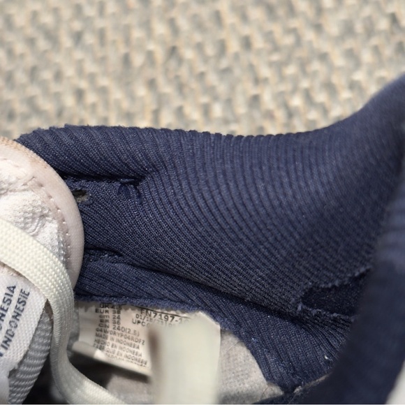 Nike Dunk Premium Low Womens Sneakers Navy Blue Shiny White Size UK 4.5 - Picture 10 of 12